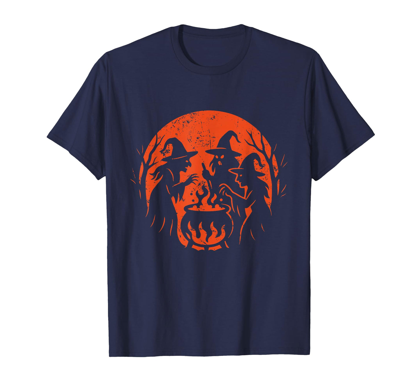 Three Witches Cauldron Halloween T-Shirt