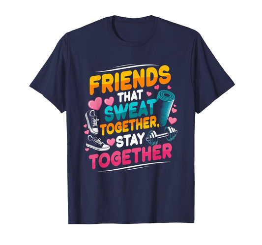 Friends That Sweat Together Stay Together Gym Workout T-Shirt