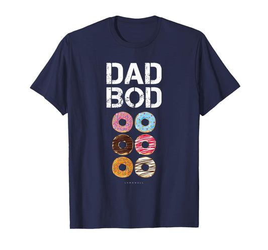 Dad Bod TShirt. Funny Donut Six Pack Daddy Gym Gift T Shirts T-Shirt