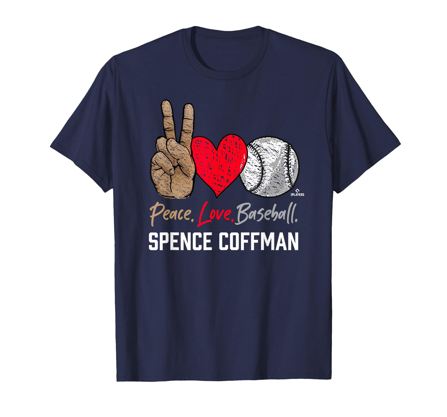 Peace Love Spence Coffman Prospect Baseball Fan Gear T-Shirt