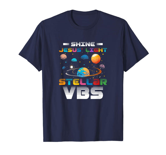 Stellar Bible School VBS Shine Jesus Light Christian T-Shirt
