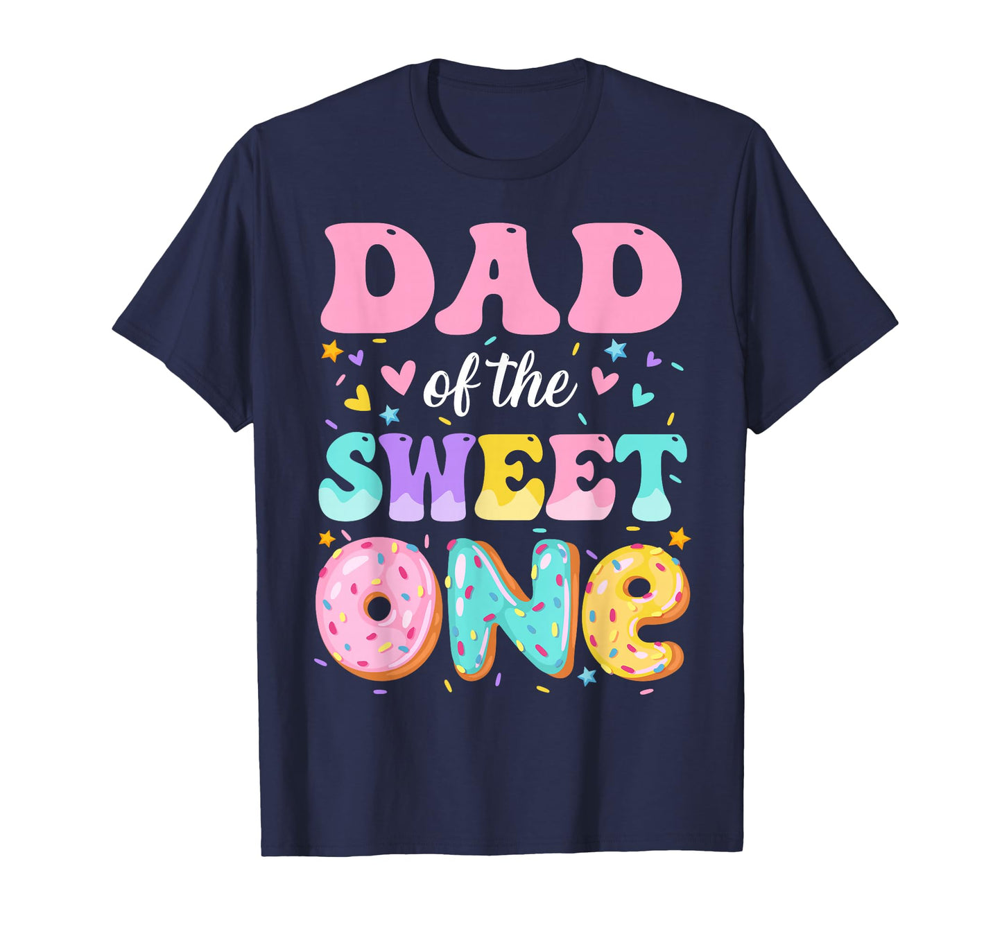 Dad Of The Sweet One 1st Birthday Donut Bday Party T-Shirt