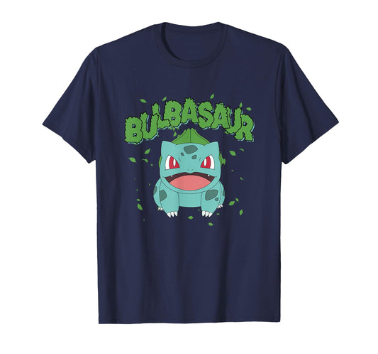 Pokémon Epic Bulbasaur Smiling Grass Type Big Chest Poster T-Shirt