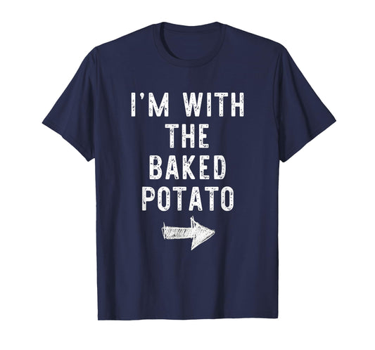 I’m With The Baked Potato Funny Halloween Couple Costume T-Shirt