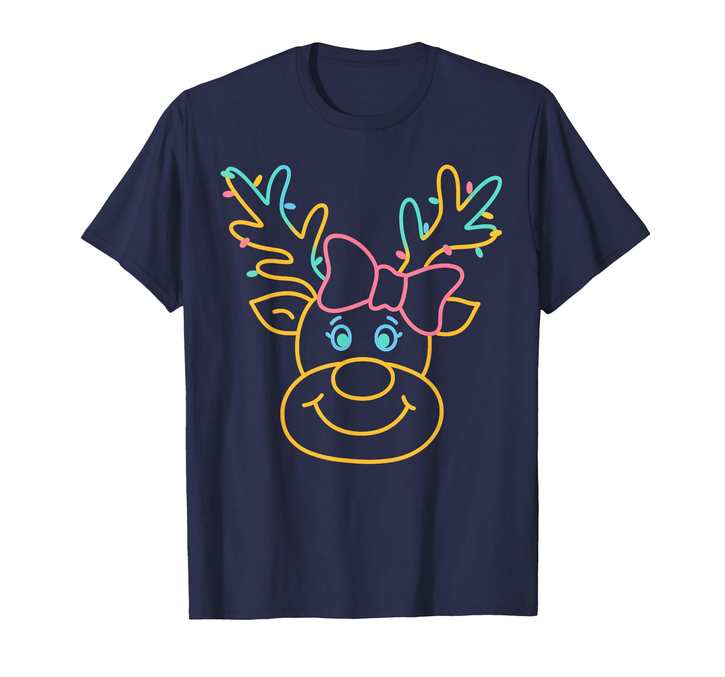 Preppy Christmas Coquette Bow Reindeer Family Matching 2025 T-Shirt