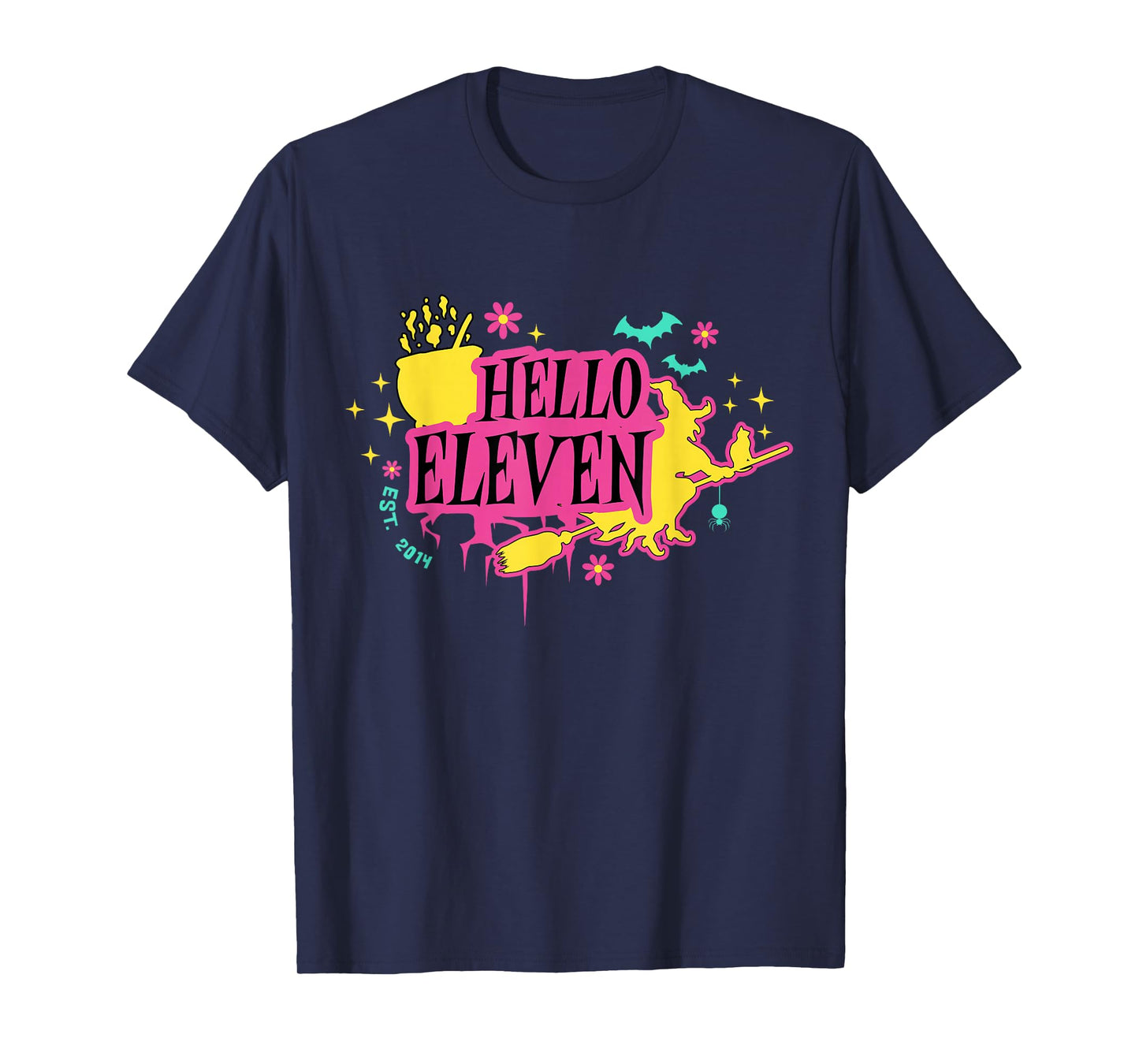 Happy 11th Birthday Hello Eleven Witch Est 2014 Halloween T-Shirt