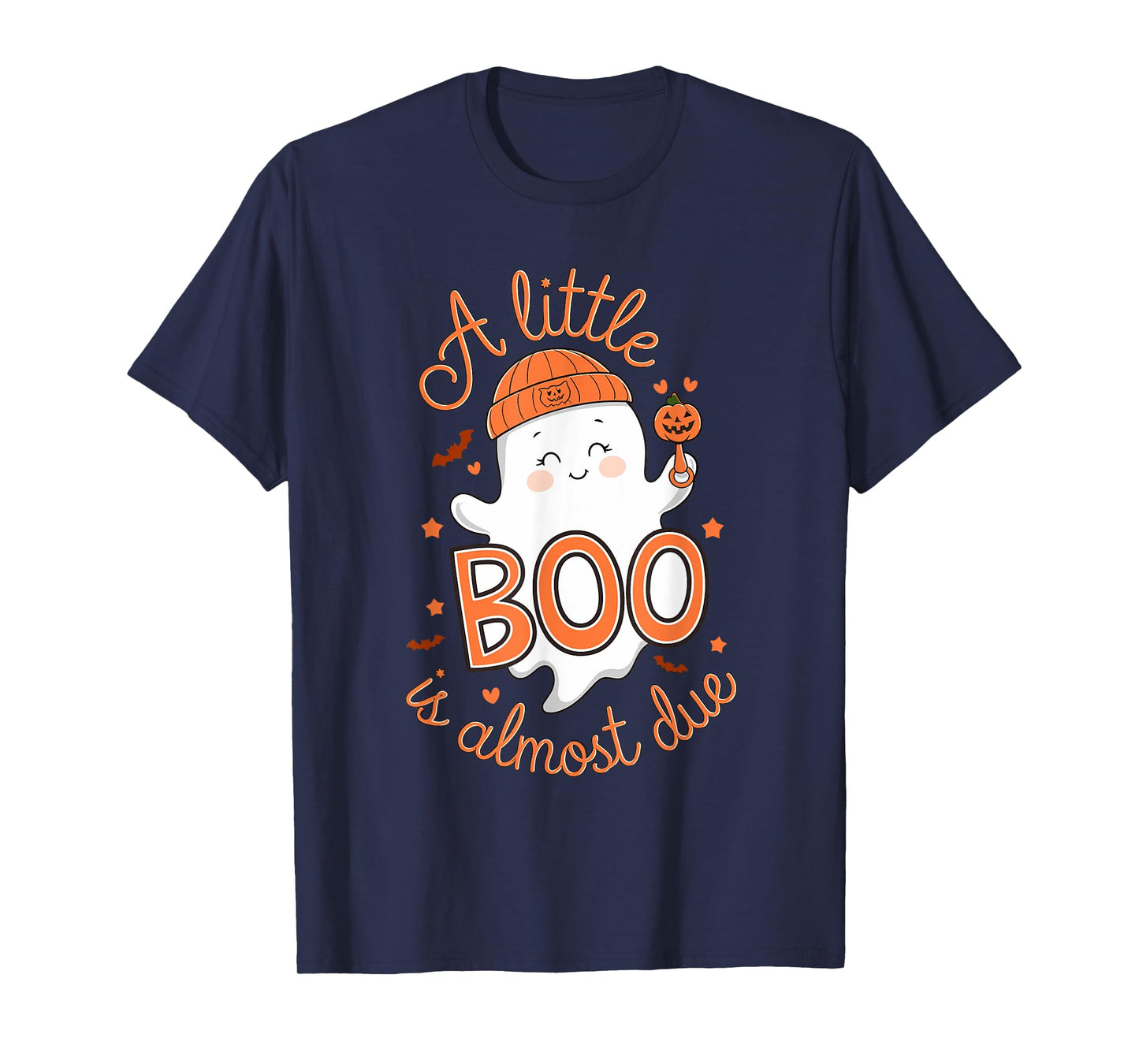 Little Boo Is Almost Due Cute Halloween Pregnancy Reveal T-Shirt