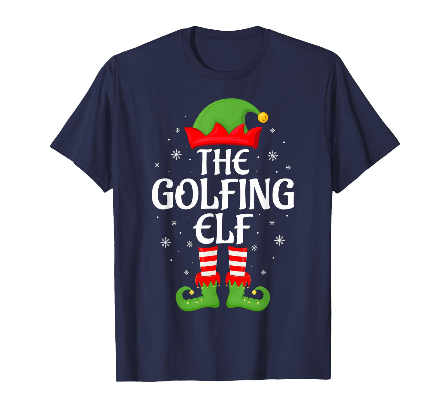 Golfing Elf Xmas Family Matching Elf Squad Christmas T-Shirt