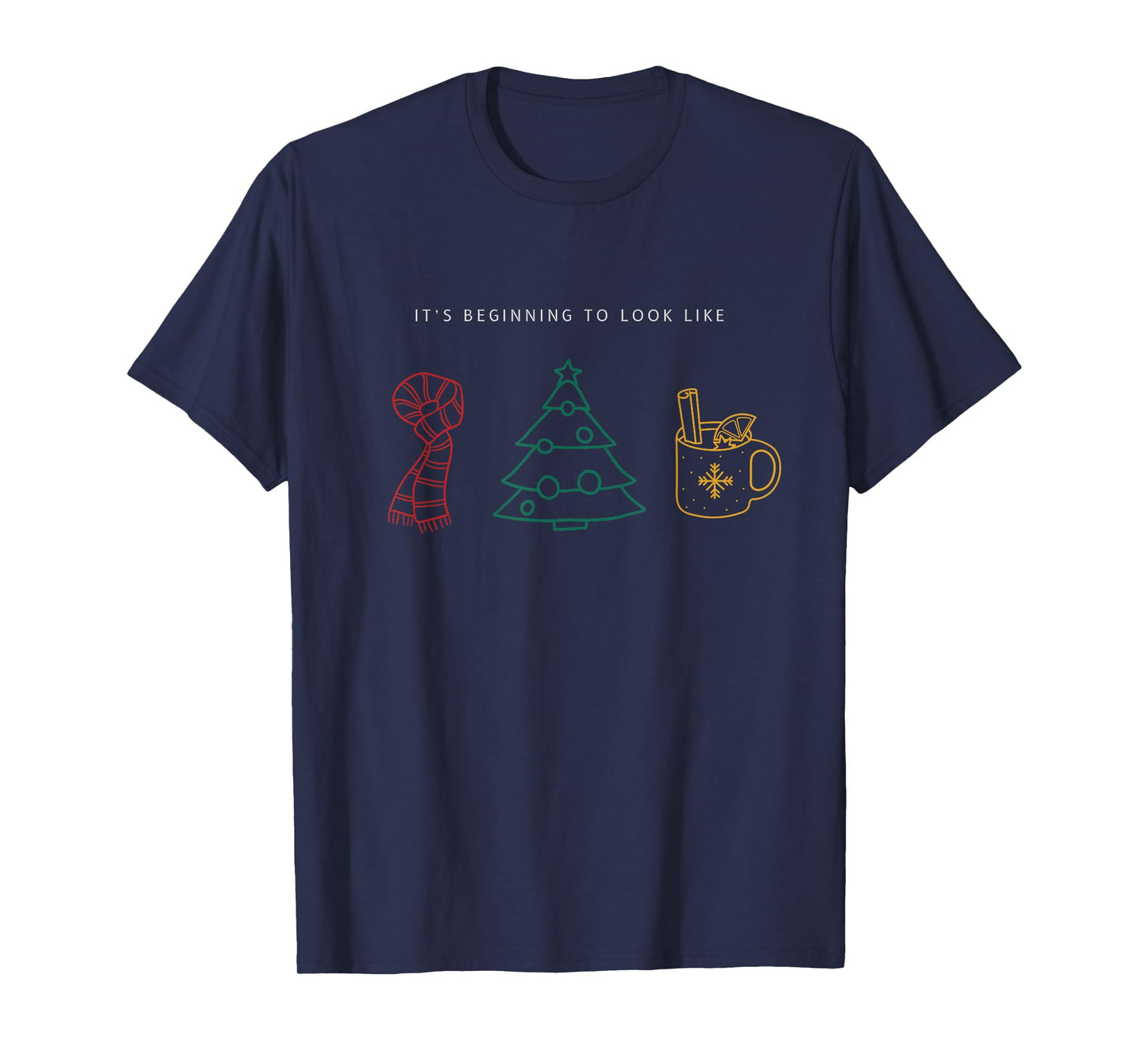 It’s Beginning to Look Like Christmas Scarf Tree Coffee Tea T-Shirt