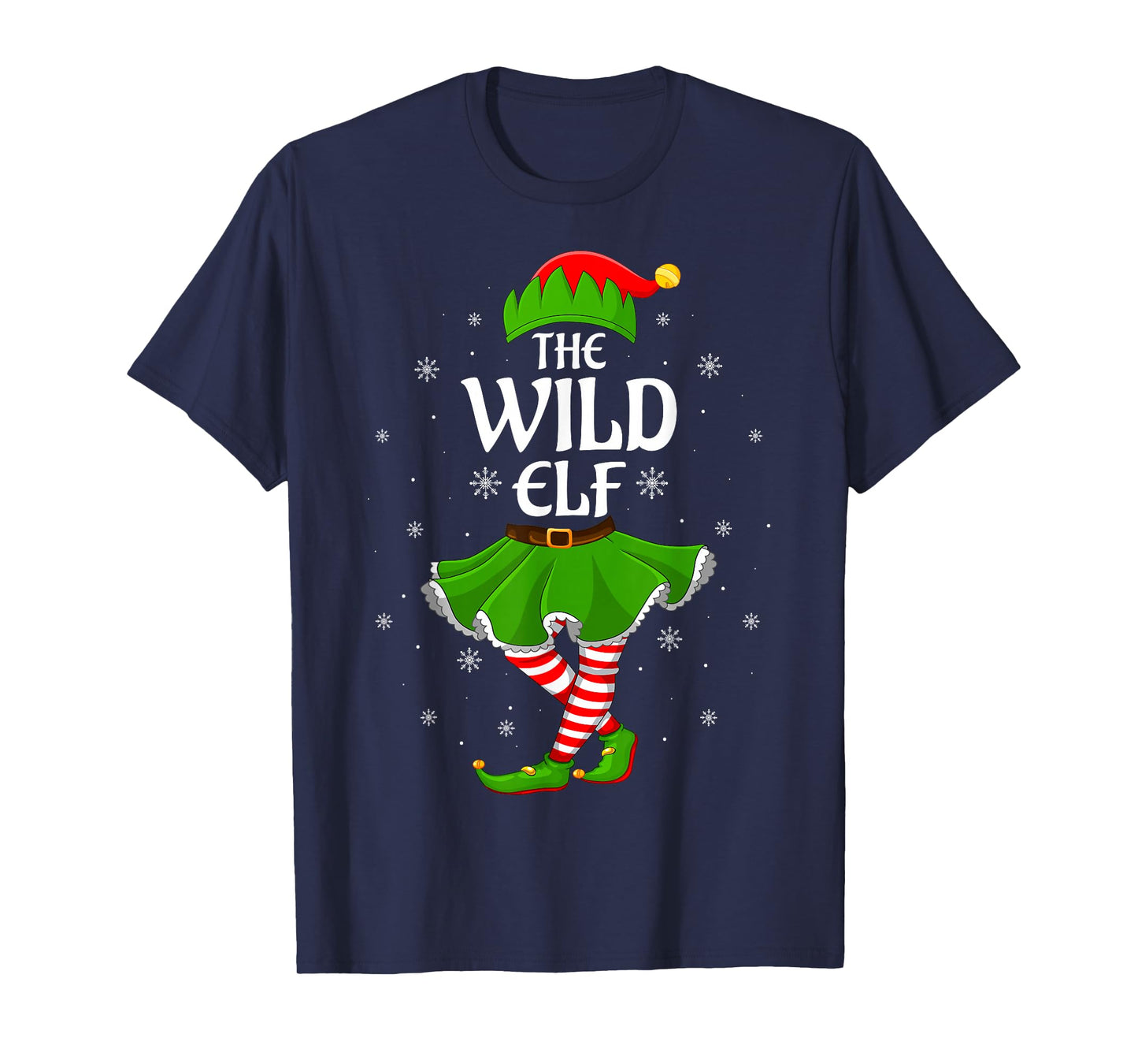 Wild Elf Christmas Family Girls Women Elf Squad Xmas T-Shirt