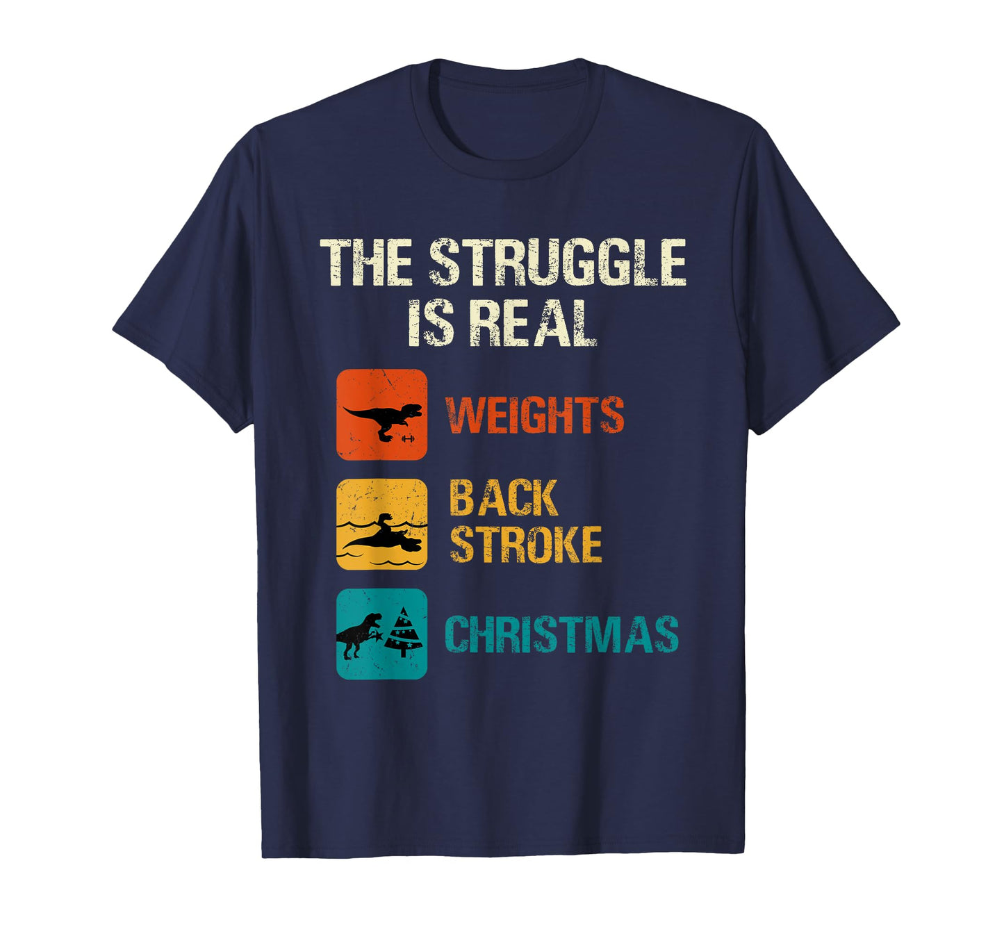 The struggle is real Funny T-Rex Dinosaur Retro Vintage T-Shirt