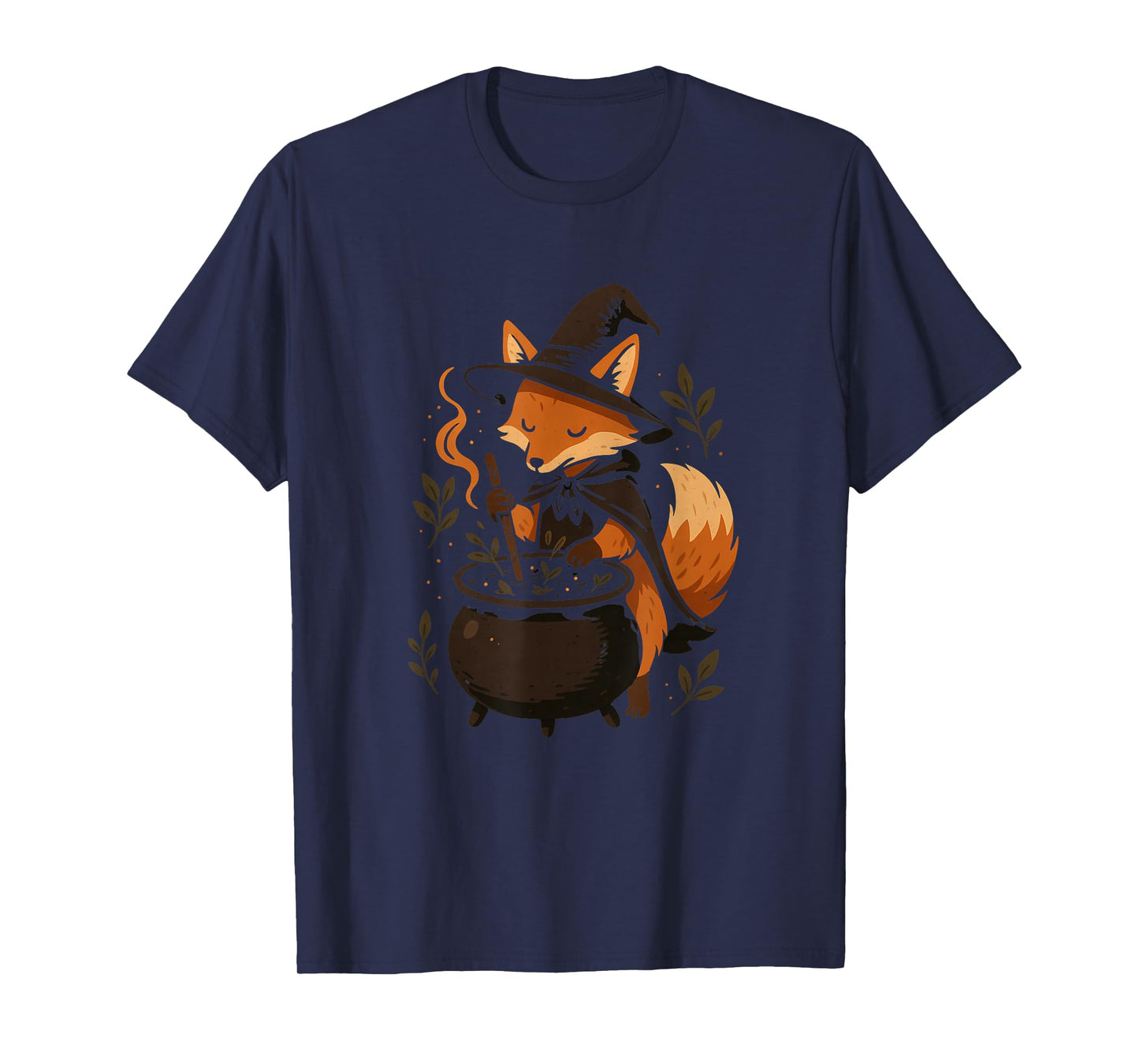 Witch Fox Stirring Cauldron T-Shirt