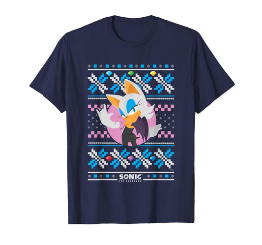 Sonic The Hedgehog Christmas Rouge The Bat Ugly Sweater T-Shirt
