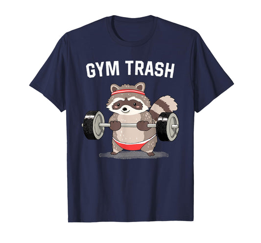 Raccoon Gym Trash Shirt Funny Fitness Racoon Weightlifting T-Shirt