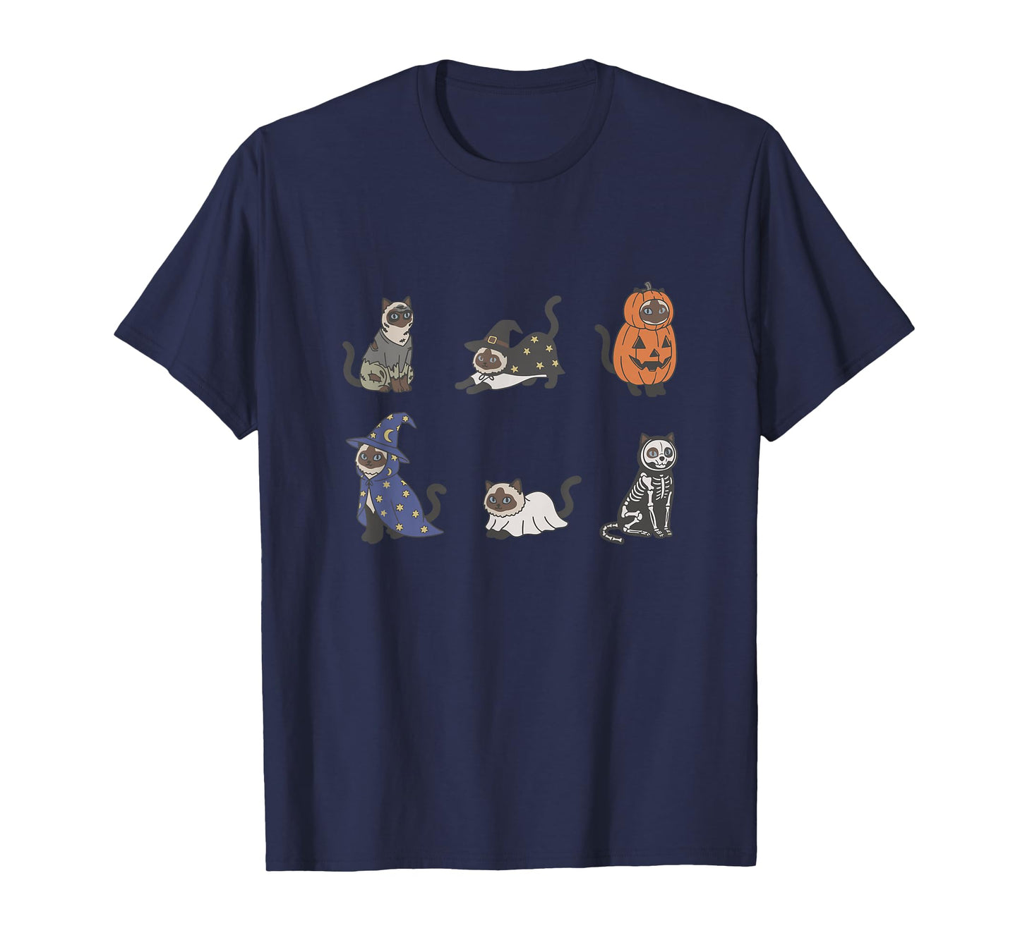 Witch Ragdoll Cat Halloween Ghost Pumpkin Ragdoll Cat Mom T-Shirt