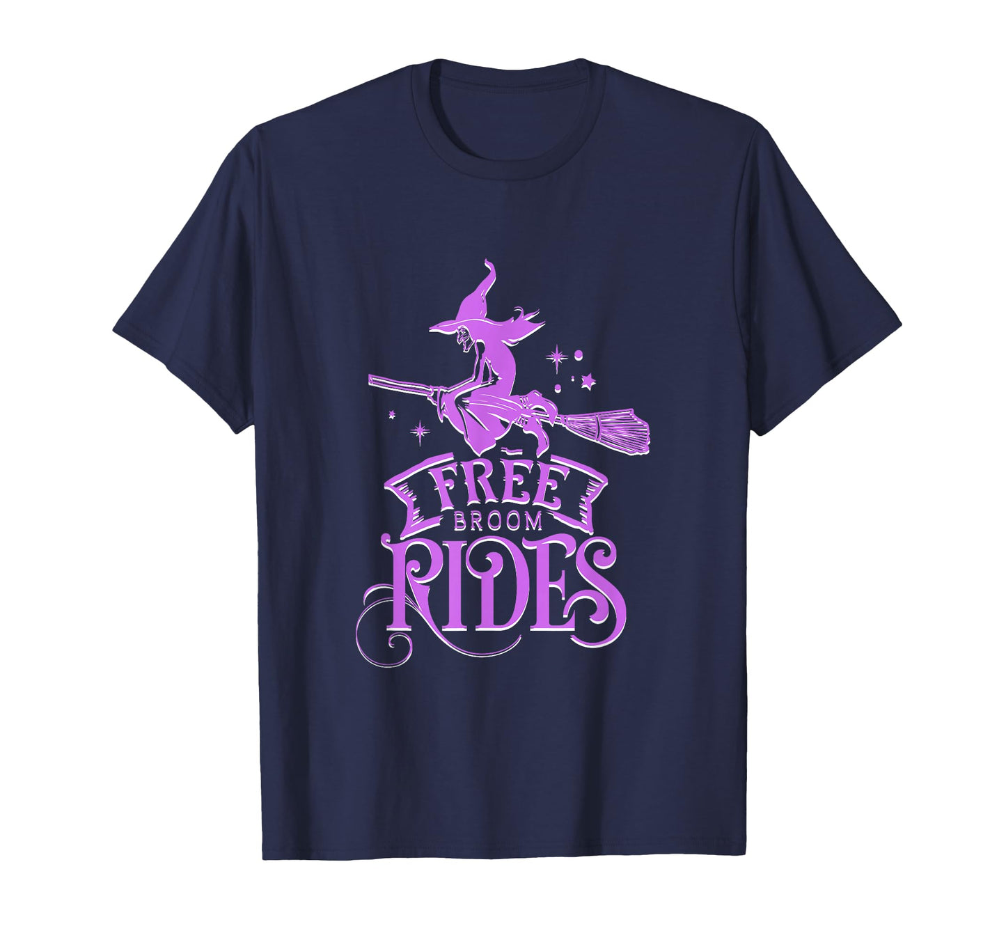 Witch Free Broom Rides Halloween Transportation Funny T-Shirt