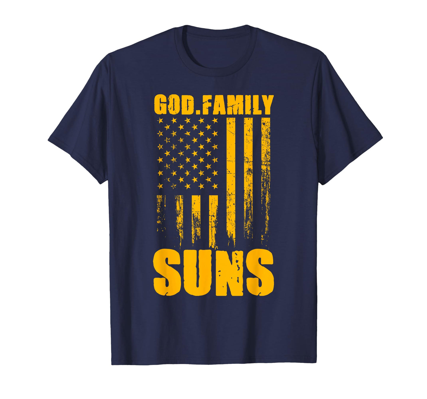 Southridge Suns God. Family. Vintage USA Flag T-Shirt