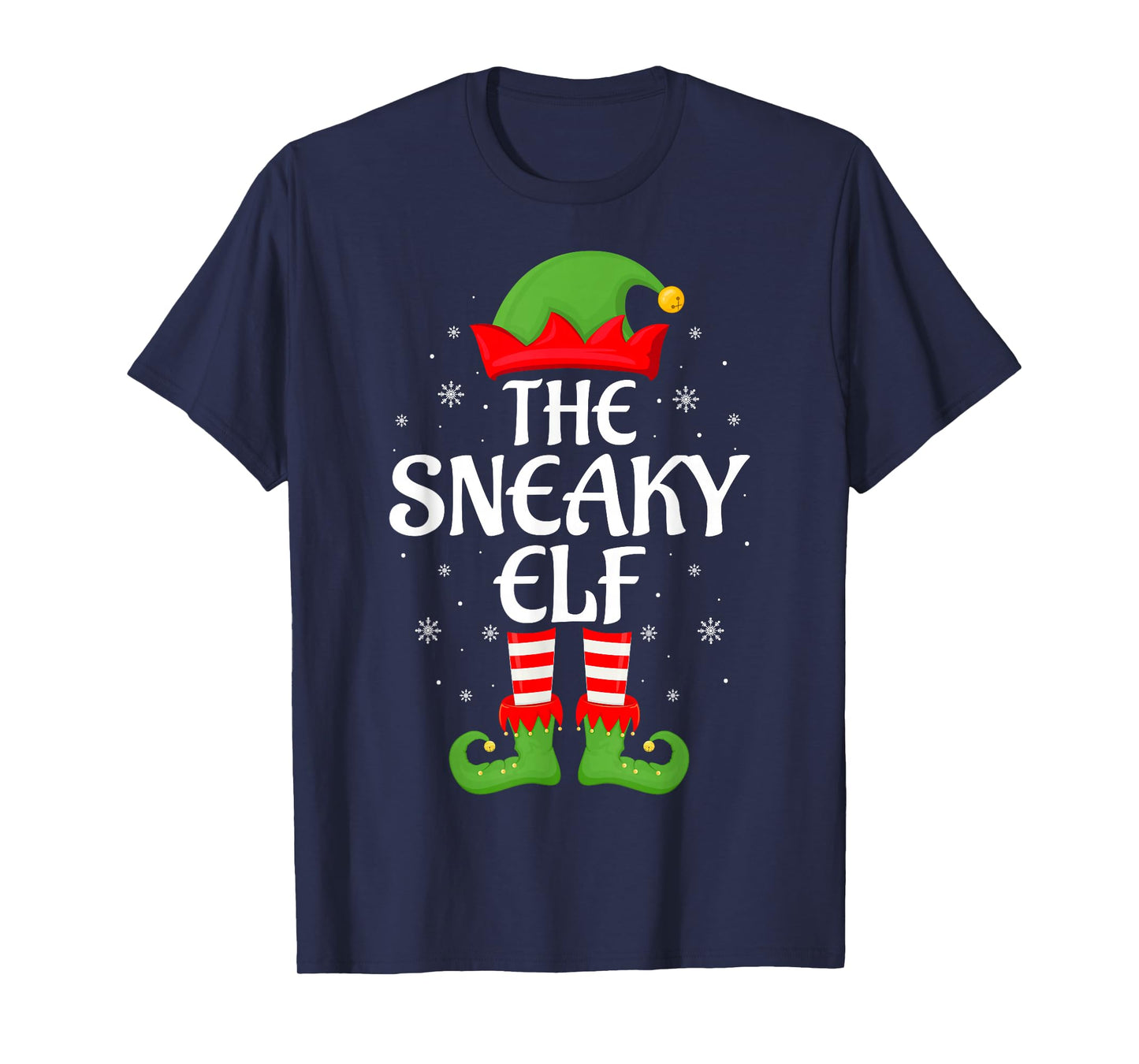 Sneaky Elf Xmas Family Matching Elf Squad Christmas T-Shirt