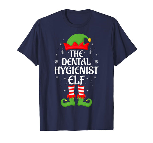 Dental Hygienist Elf Family Matching Elf Squad Christmas T-Shirt