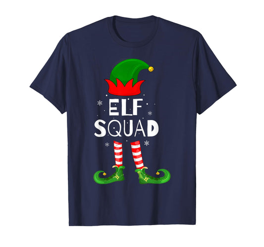 Elf Squad Christmas Family Matching Pajama Elf Xmas T-Shirt