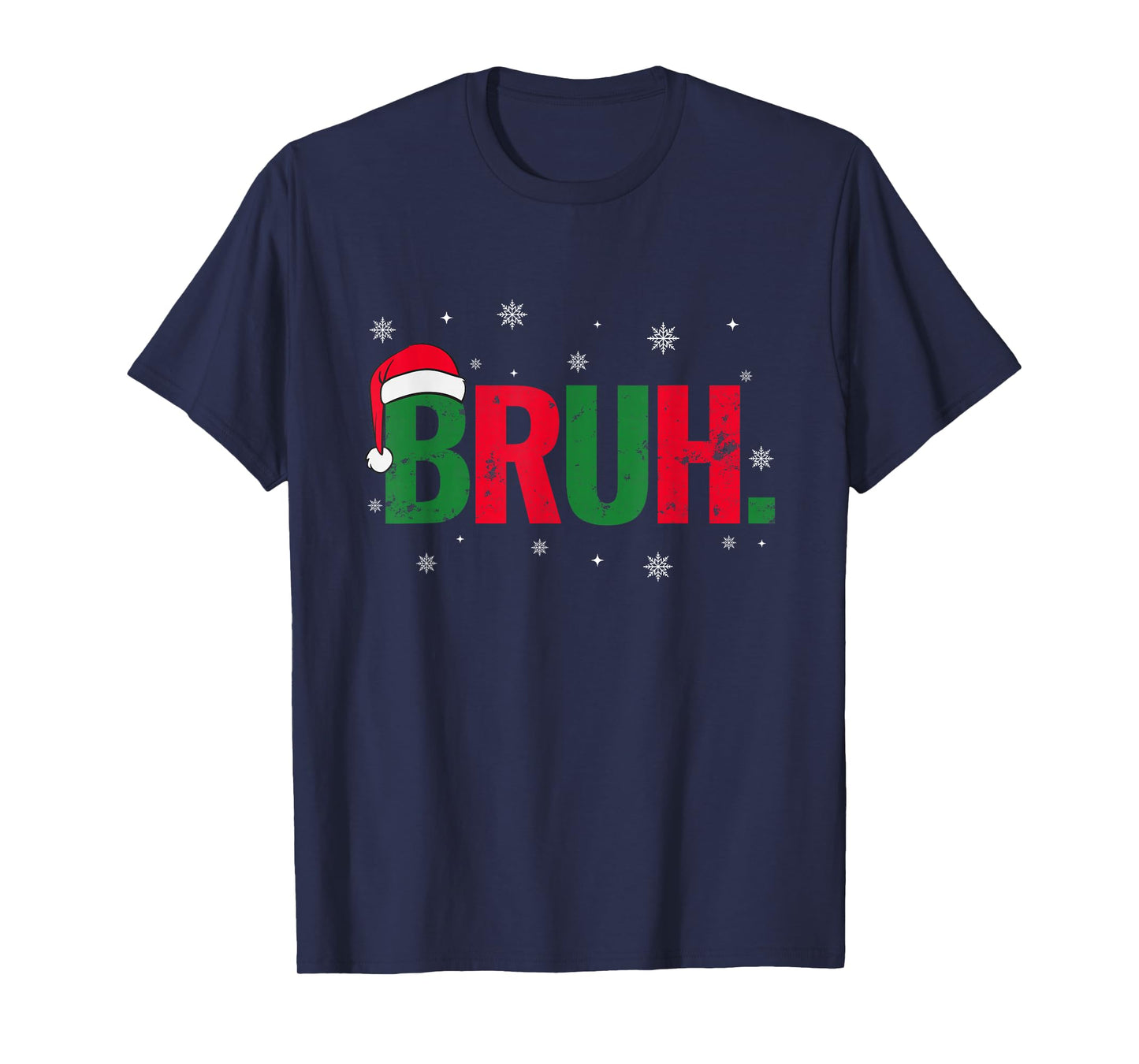 Vintage Merry Christmas Bruh Snowflakes Xmas Family Matching T-Shirt