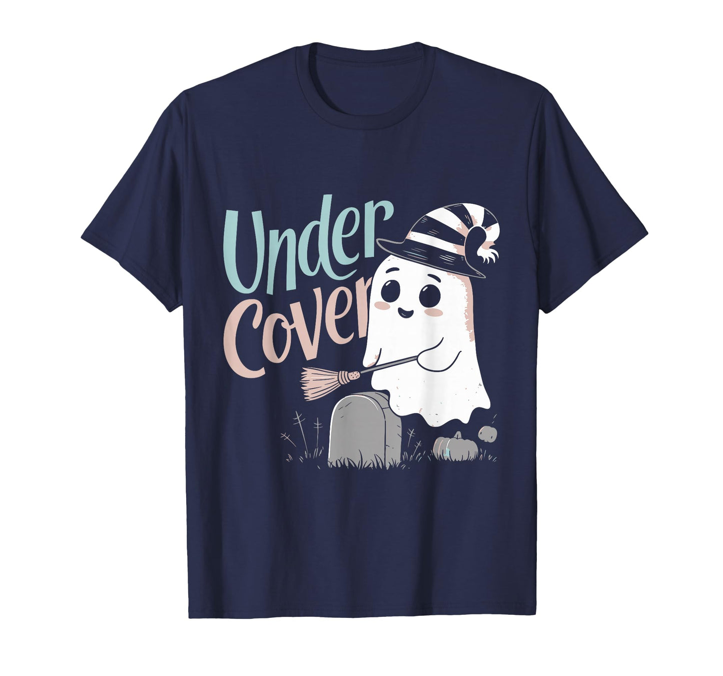 Under Cover Cute Ghost Halloween T-Shirt