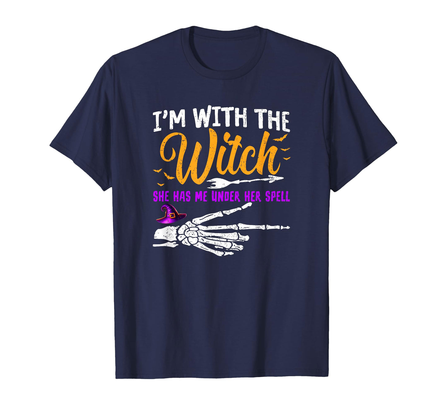 I'm with The Witch Funny Halloween Couple Costume Party T-Shirt