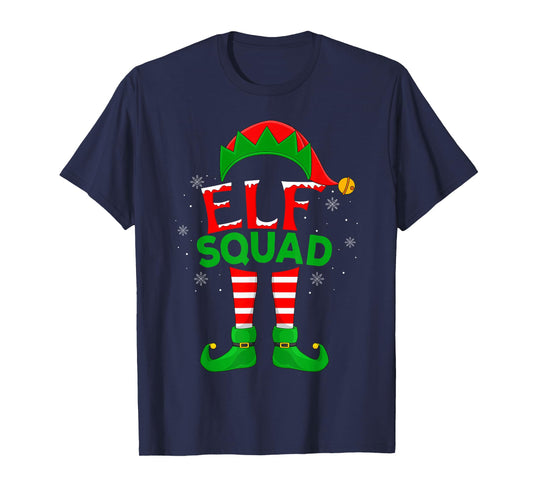 Elf Squad Matching Family Group Funny Elf Christmas T-Shirt