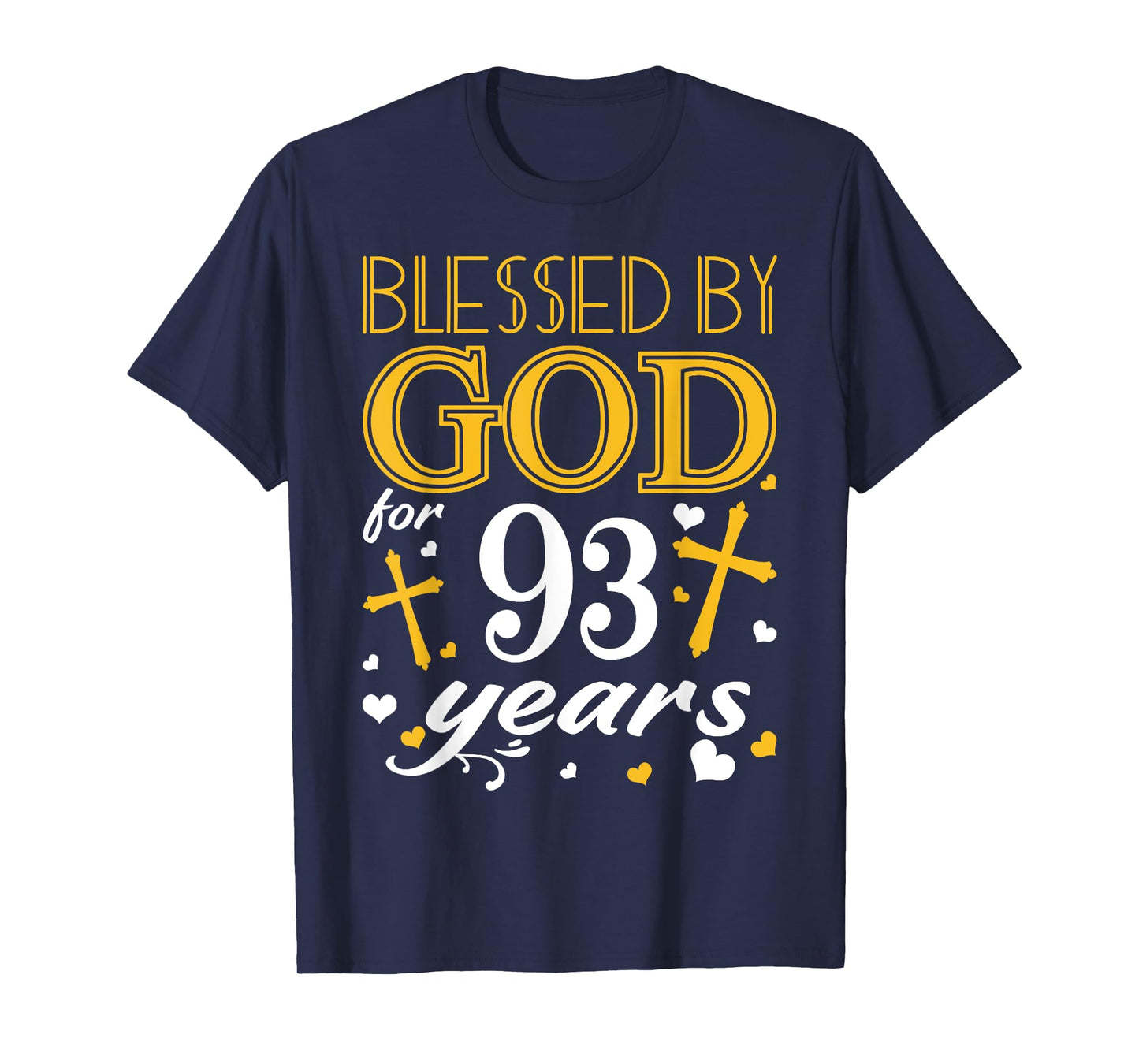 Vintage Blessed By God For 93 Years Happy 93rd Birthday T-Shirt