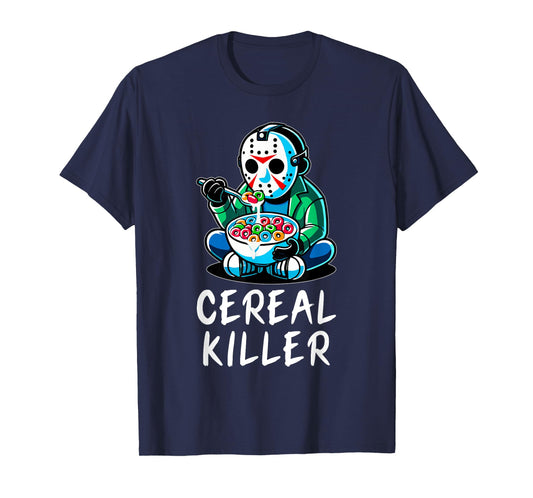 Halloween Spirit Funny Halloween Character Breakfast Cereal Killer Gift Unisex-Adults Black T-Shirt