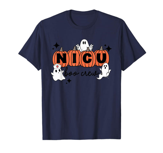 Funny NICU nurse shirt Halloween NICU boo crew NICU nurse T-Shirt