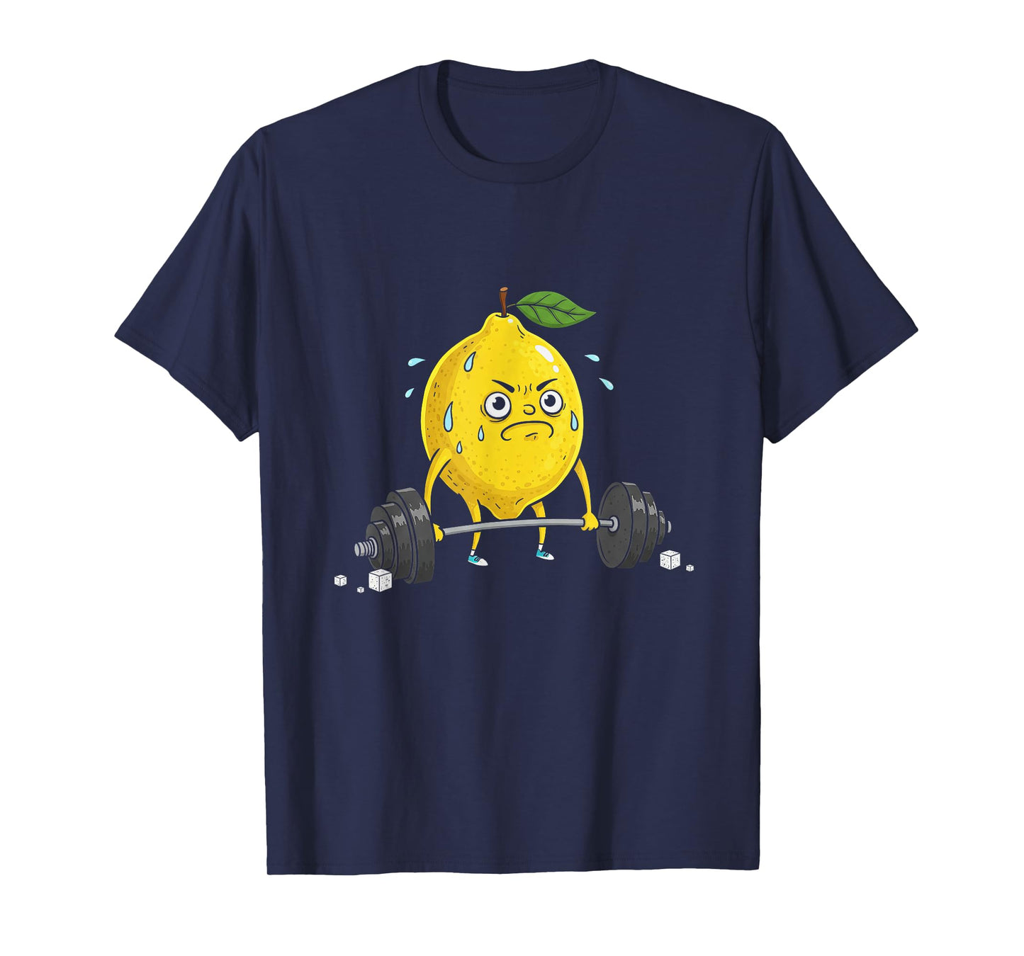Funny Lemon Humor Fruit Gym Weightlifting Design T-Shirt