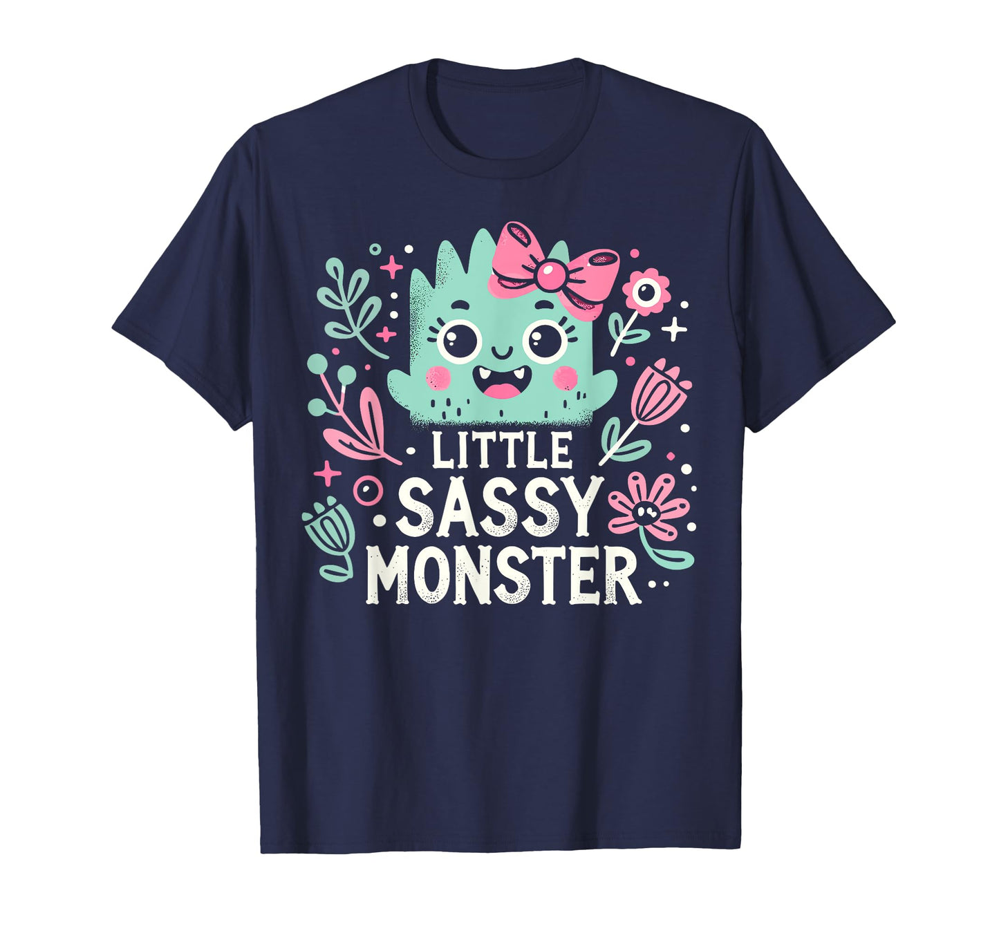 Kids Little Sassy Monster Halloween Costumes Toddler Girls T-Shirt