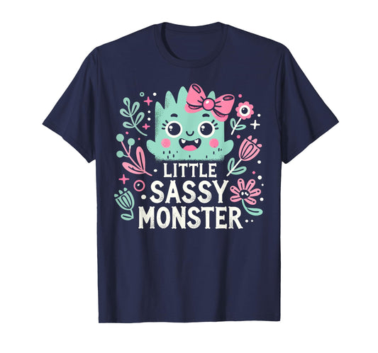 Kids Little Sassy Monster Halloween Costumes Toddler Girls T-Shirt