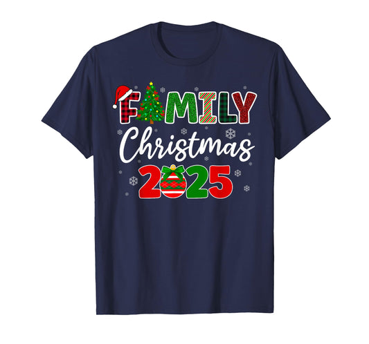 Family Christmas 2025 Matching Group Outfit Xmas Squad Santa T-Shirt