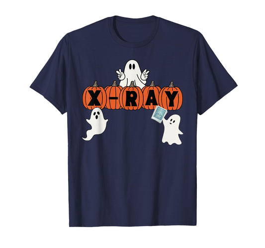 Funny X-Ray Tech Halloween Pumpkins Ghost Radiology Tech T-Shirt