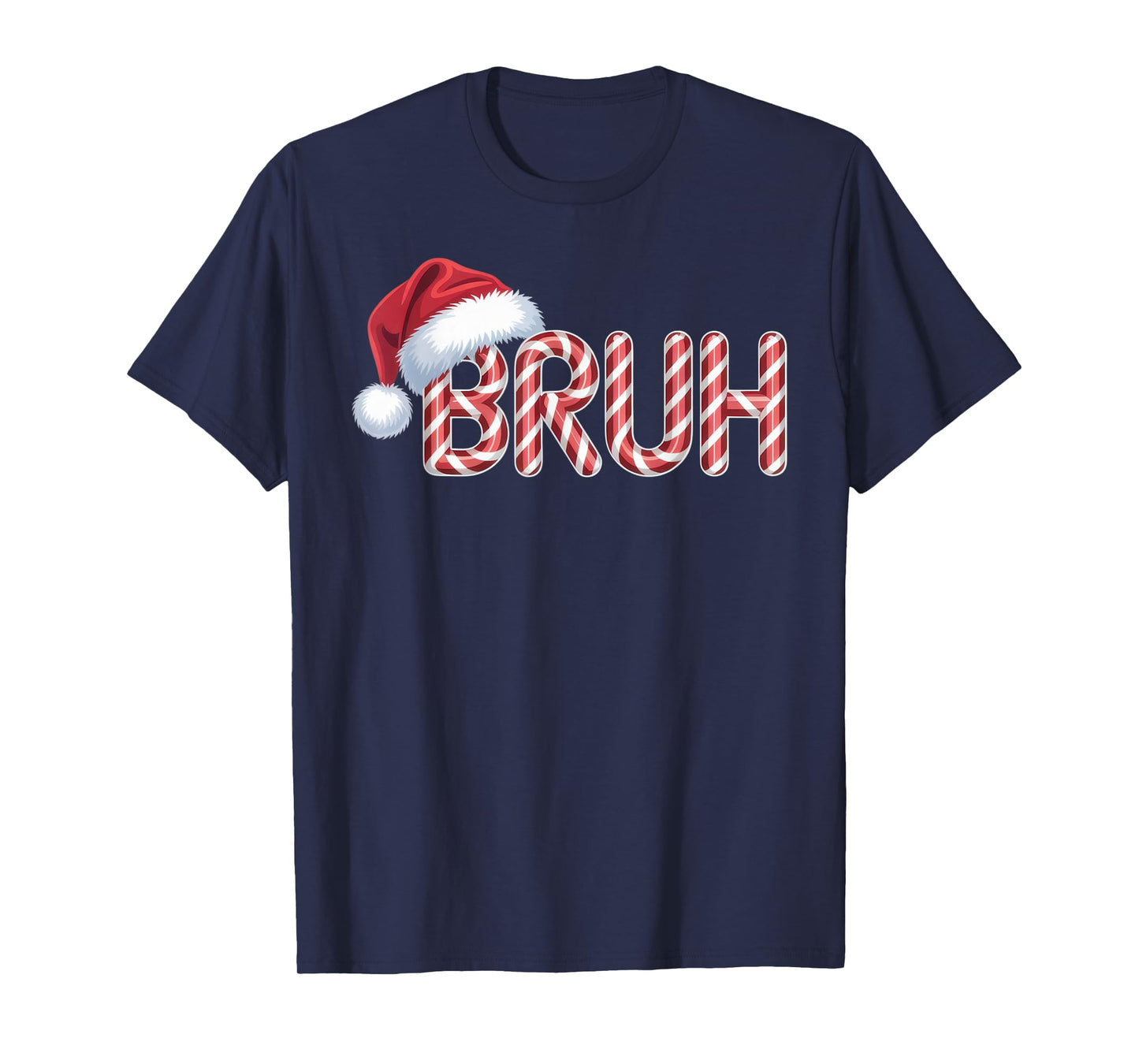 Funny Candy Cane Christmas Santa Hat Outfit Holiday Humor T-Shirt