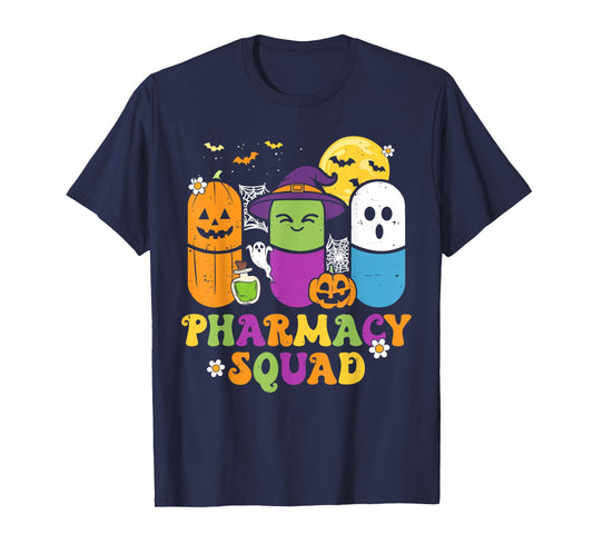 Groovy Halloween Pharmacy Squad PIlls Costume Pharmacist T-Shirt