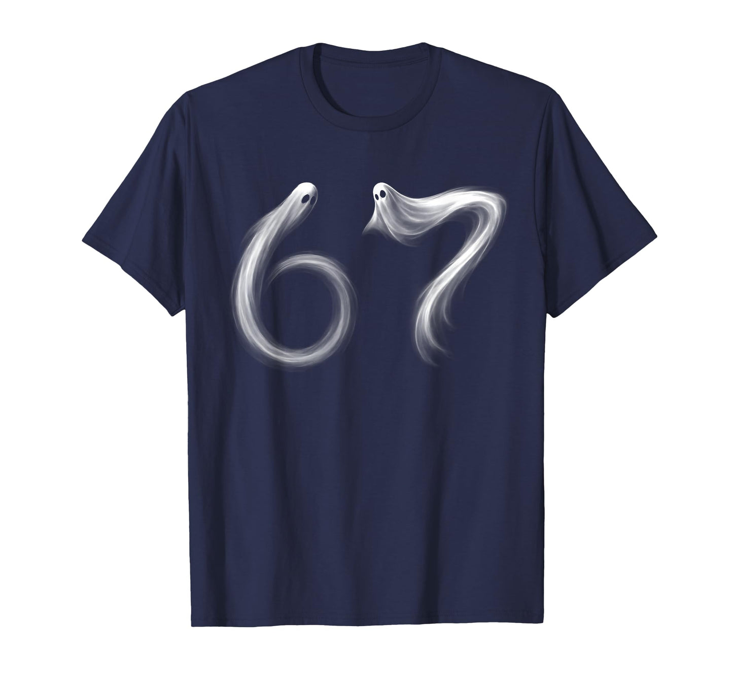 Funny Six Seven 6 7 Meme 67 Design Ghost Halloween Costume T-Shirt