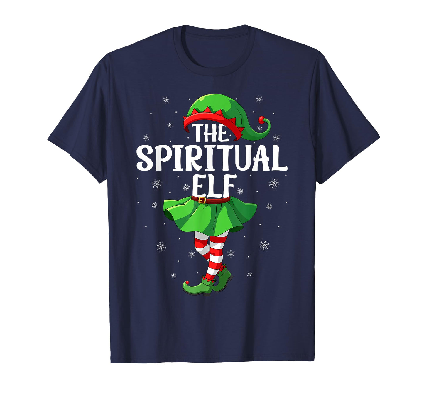 Spiritual Elf Christmas Girls Women Elf Squad Xmas Family T-Shirt