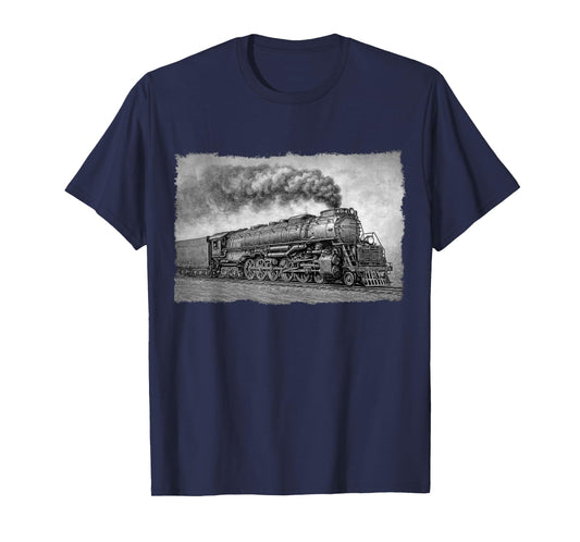 1940s Big Boy Steam Engine Locomotive - Vintage 4014 Train T-Shirt