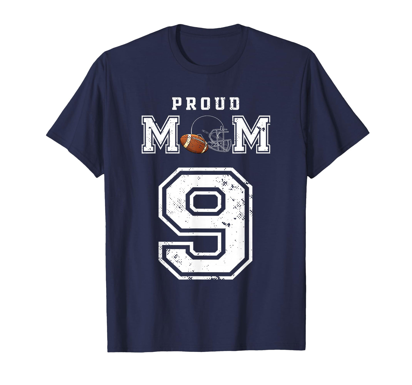Custom Proud Football Mom Number 9 Personalized For Women T-Shirt