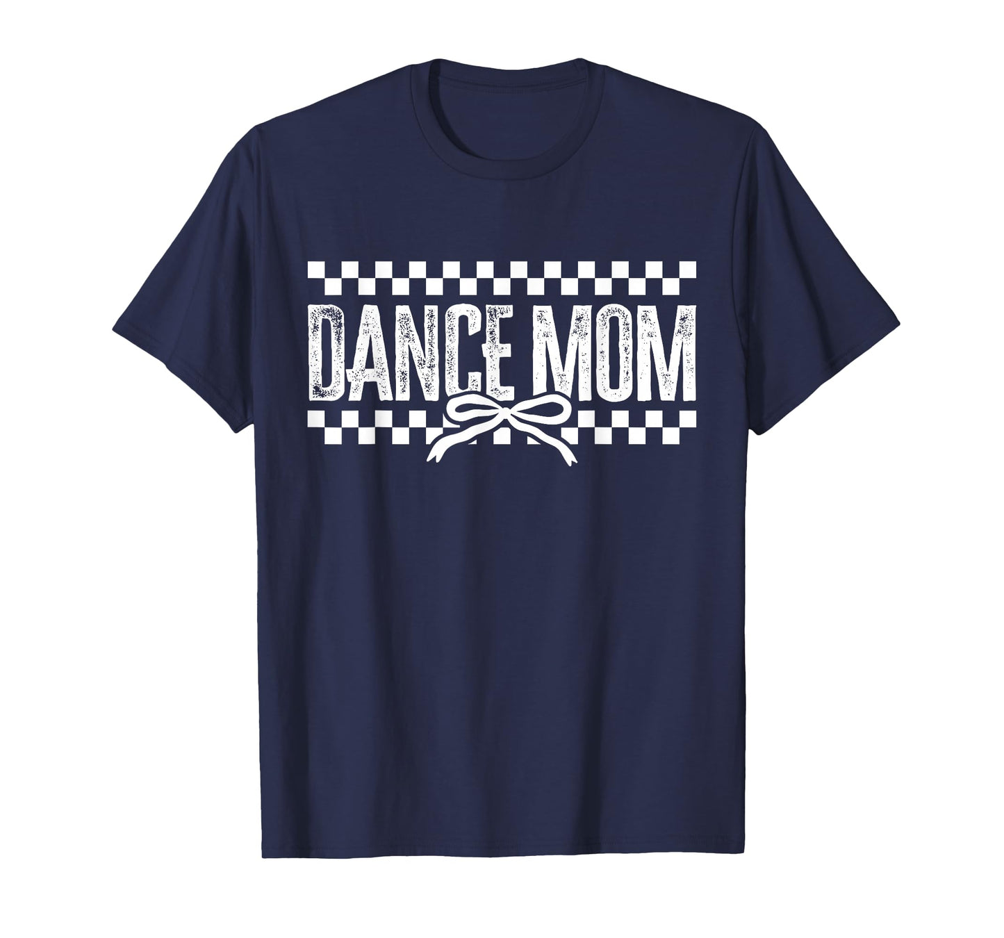 Retro Dance Mom Coquette Bow Checkered Dance Mama Mother Day T-Shirt