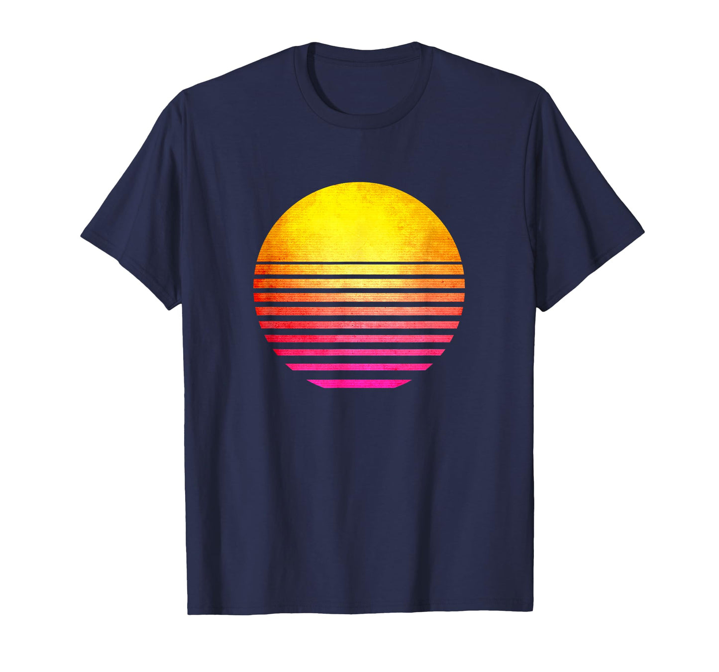 Retro Sun Outrun T-shirt for men women, gym workout tee