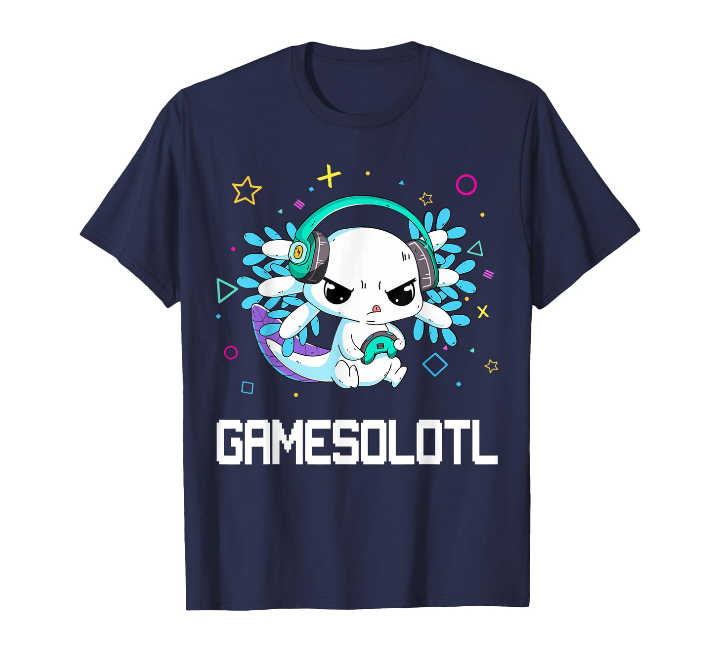 Gamesolotl Axolotl Gamer Video Games Funny Kids Boys T-Shirt