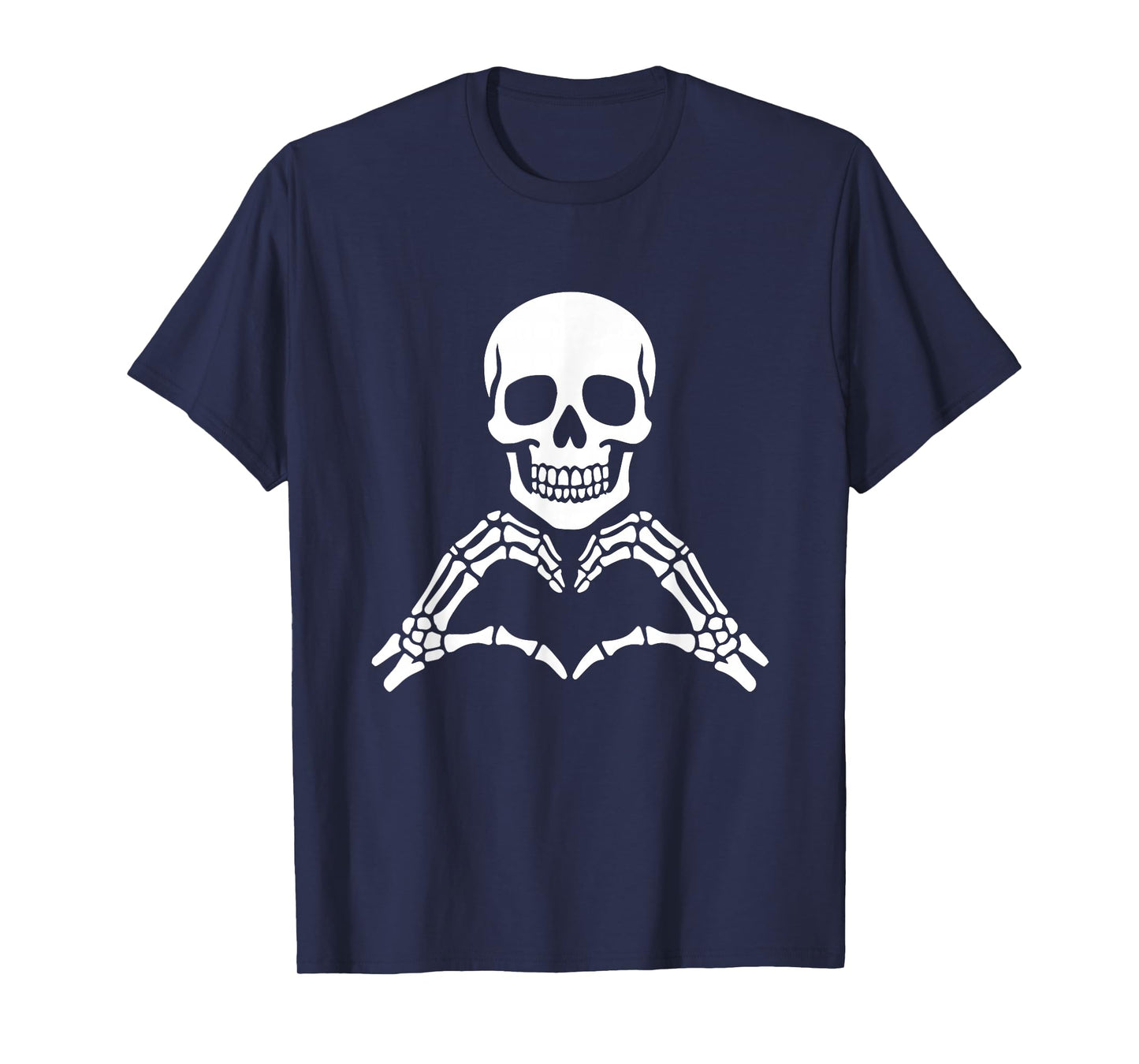 Funny Cool Trick or Treat Skeleton Hands Heart Sign T-Shirt