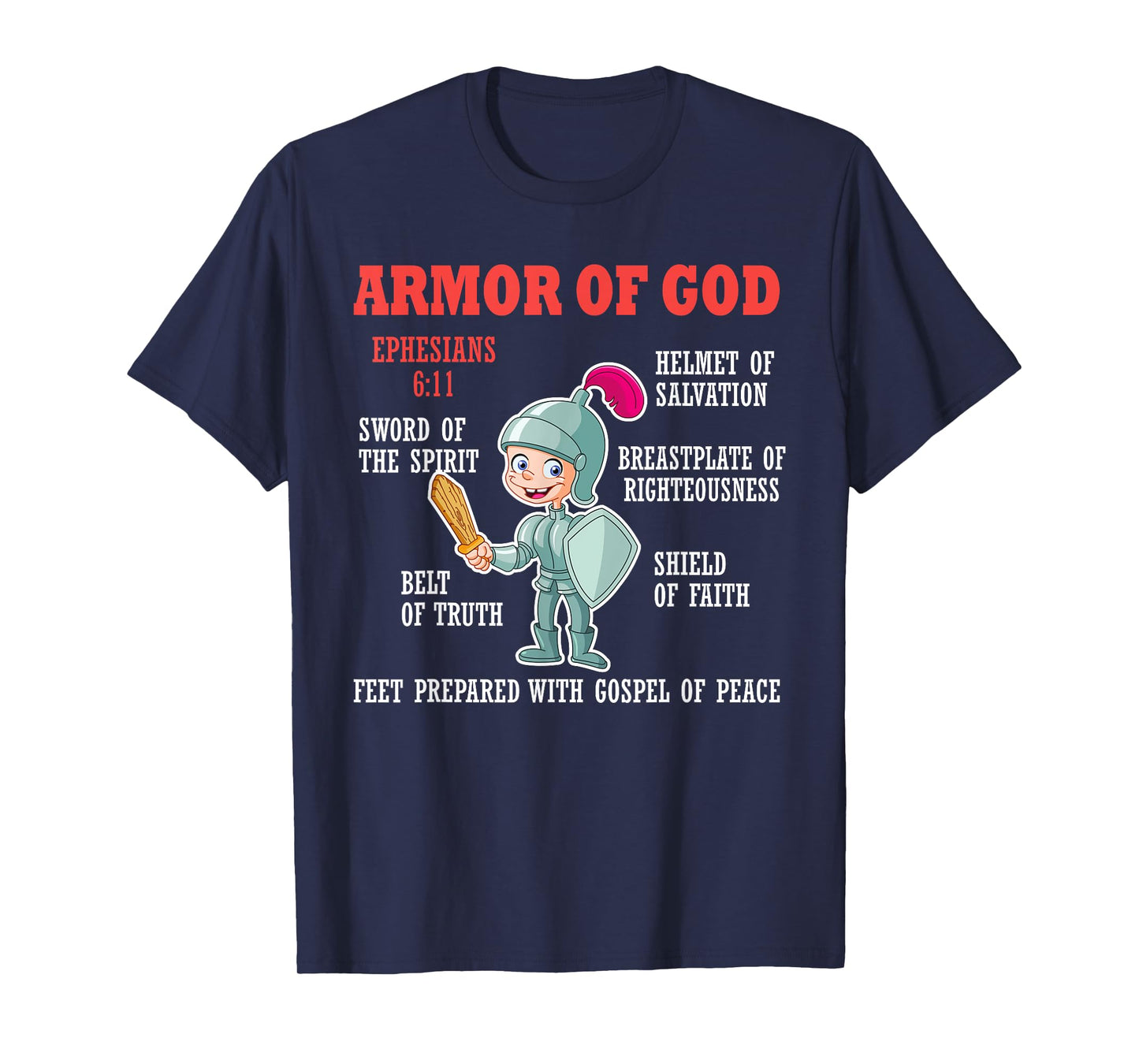 Put On The Full Armor Of God Bible Chapters For Kids T-Shirt