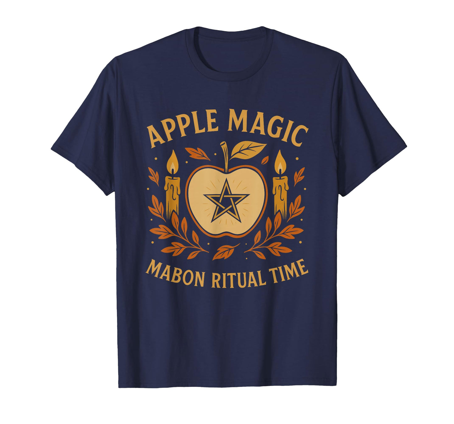 Apple Magic Mabon Design Pagan Witch Symbol Autumn Ritual T-Shirt
