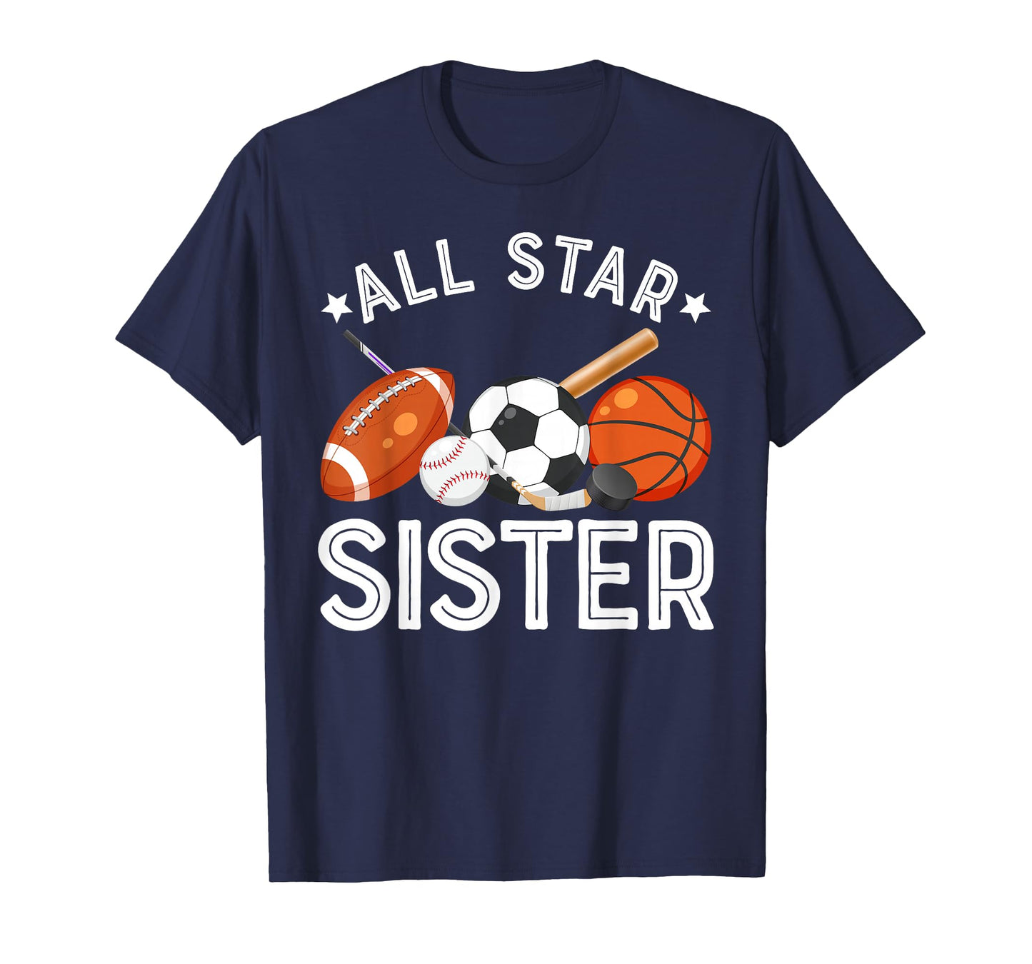 All Star Sister Of The Birthday Boy Basketball Soccer Sport T-Shirt