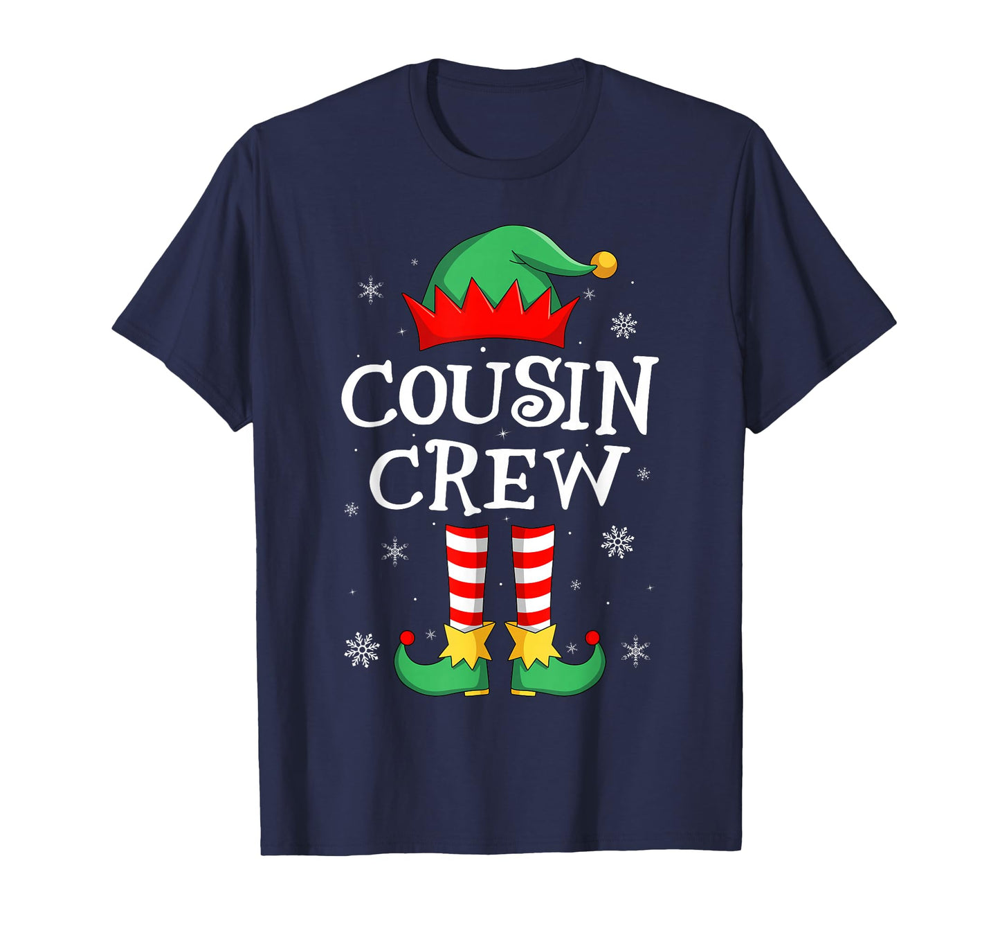 Cousin Crew Elf Xmas Family Matching Elf Squad Christmas T-Shirt